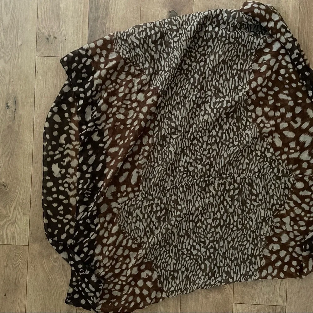 Leopard Print Brown Scarf